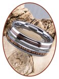 JB Memorials Exclusive Natureline Wood Tungsten As Ring - WR006A