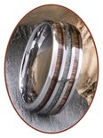 JB Memorials Exclusive Natureline Wood Tungsten As Ring - WR006A