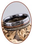 JB Memorials Exclusive Natureline Ceramic Zirkonium / Wood Duo As Ring - WR015