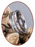 JB Memorials Exclusive Natureline Abalone Shell Tungsten Facet As Ring - WR009