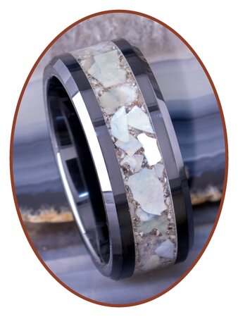 As Ring - Abalone Shell - 6 of 8mm breed - RB141SE-4M2B