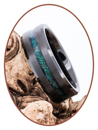 JB Memorials Ceramic Zirconium  As Ring  Universe - RB048BU