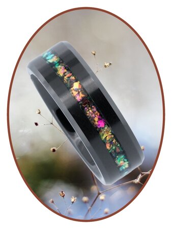 JB Memorials Ceramic Zirconium  As Ring  Multi Color - JRB048BPK