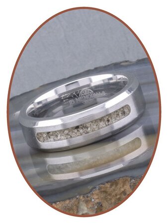 JB Memorials zilver Chroom As Ring - RB045CCM 