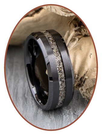 JB Memorials Tungsten Carbide  Satin Black As Ring - RB048TB