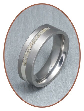 JB Memorials Titanium-Zilver As Ring - RB050