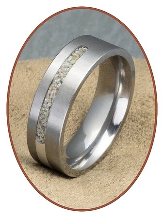 JB Memorials Titanium-Zilver As Ring - RB050