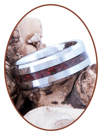 JB Memorials Tungsten Carbide Heren Opaal  As Ring - RB048HO