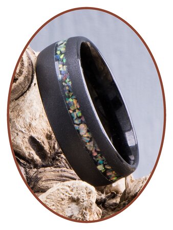 JB Memorials Tungsten Carbide Opal As Ring - RB048QO