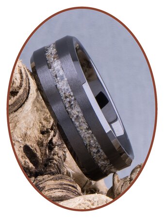 JB Memorials Tungsten Carbide  Satin Black As Ring - RB048TB