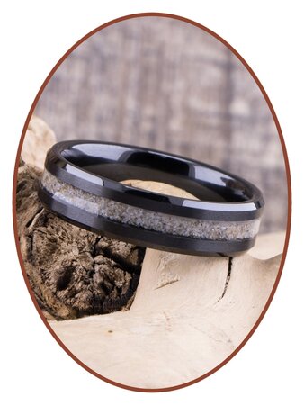 JB Memorials Ceramic Zirconium  As Ring 6 mm Breed - RB048BD